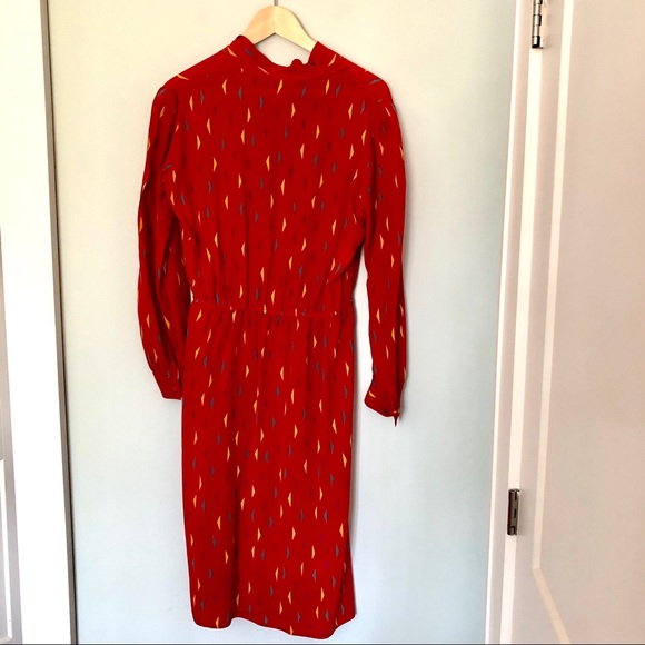 Vintage DVF Tie-Neck Silk Dress - Picture 6 of 12